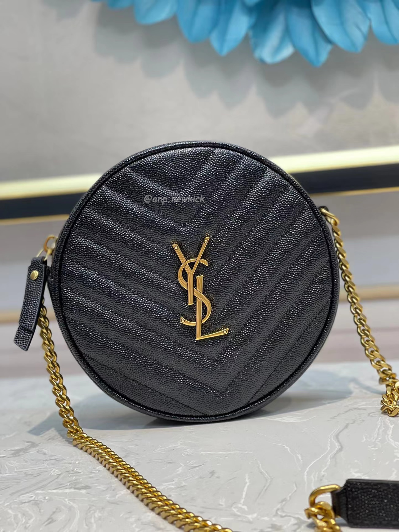 Saint Laurent Circular Quilted Crossbody Bag (10) - newkick.app